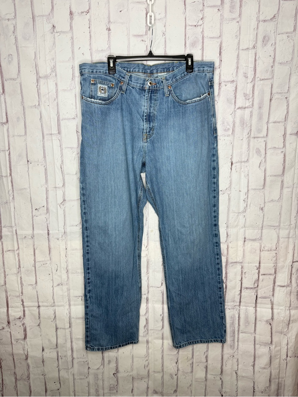Cinch Mens White Label Jeans 38×32 Relaxed Rigid Dark Stone Western MB92834013